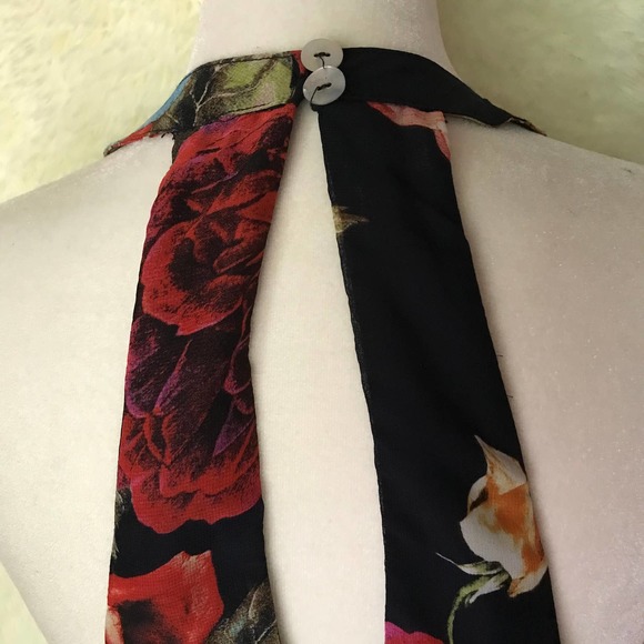 Show Me Your Mumu Womens Tess Tie Front Mini Dress Navy Floral Size Small - Picture 5 of 14